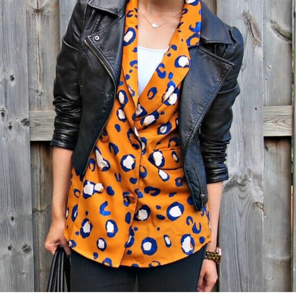 3.1Phillip LimTarget Women's Leopard Print Long Sleeve Front Button-Down Blazer